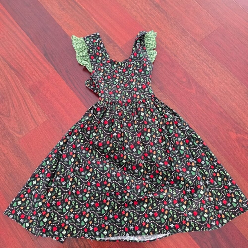 RicRac Ruffles Size 10 Holiday Pinafore Dress